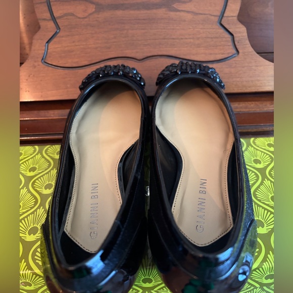 Gianni Bini Bedazzle Black Beaded Flats - Picture 10 of 11